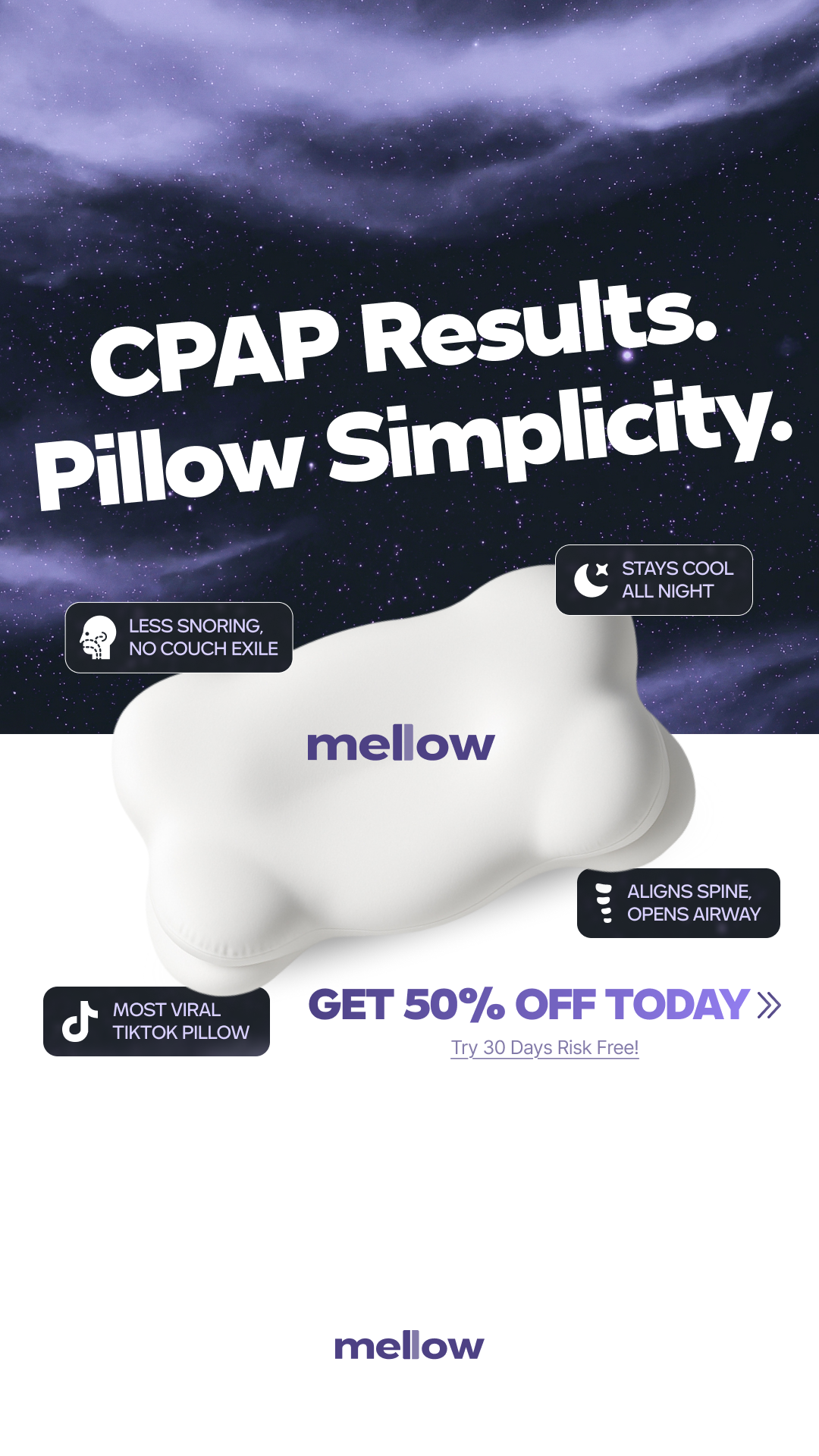 Mellow Sleep Facebook ad