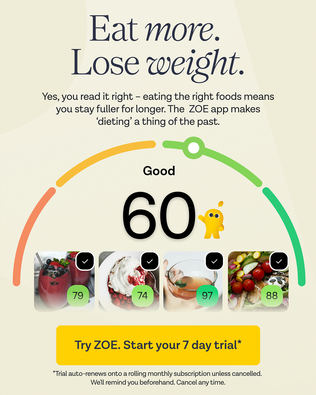 Join ZOE Facebook ad