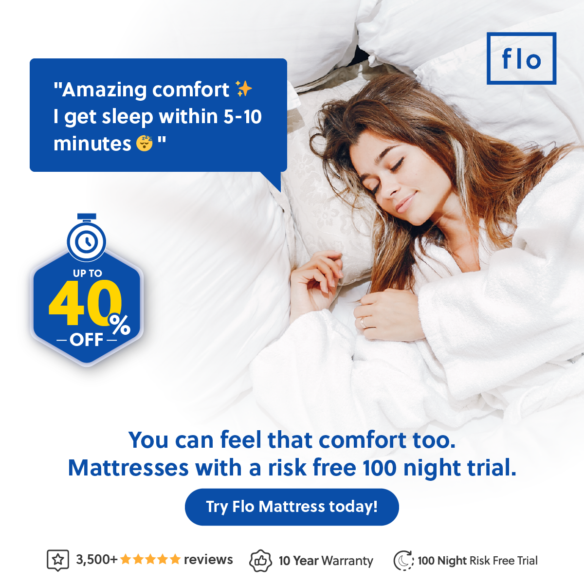 Flo Mattress Facebook ad