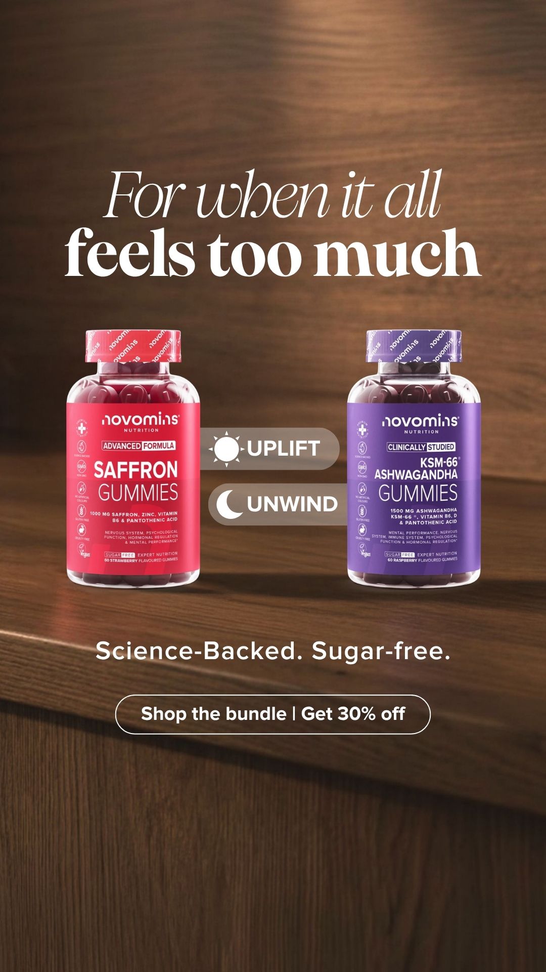 Novomins Nutrition Facebook ad
