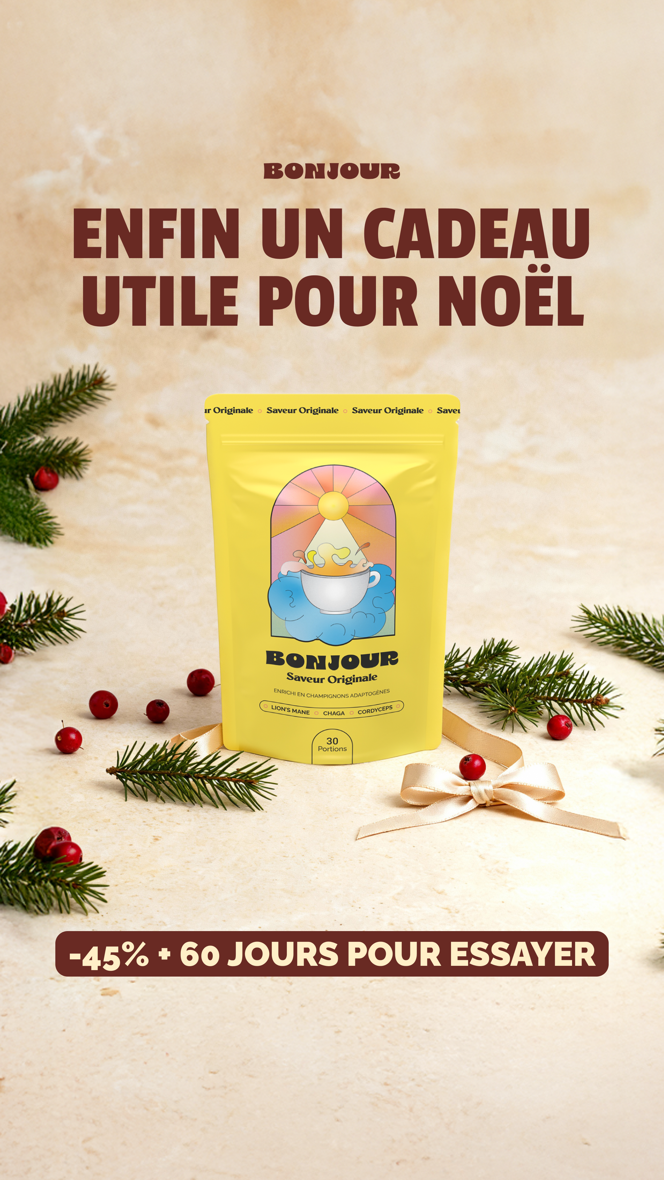 Bonjour Facebook ad