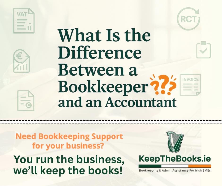 Keep The Books.ie Facebook ad: What’s the Difference Between a Bookkeeper and an…