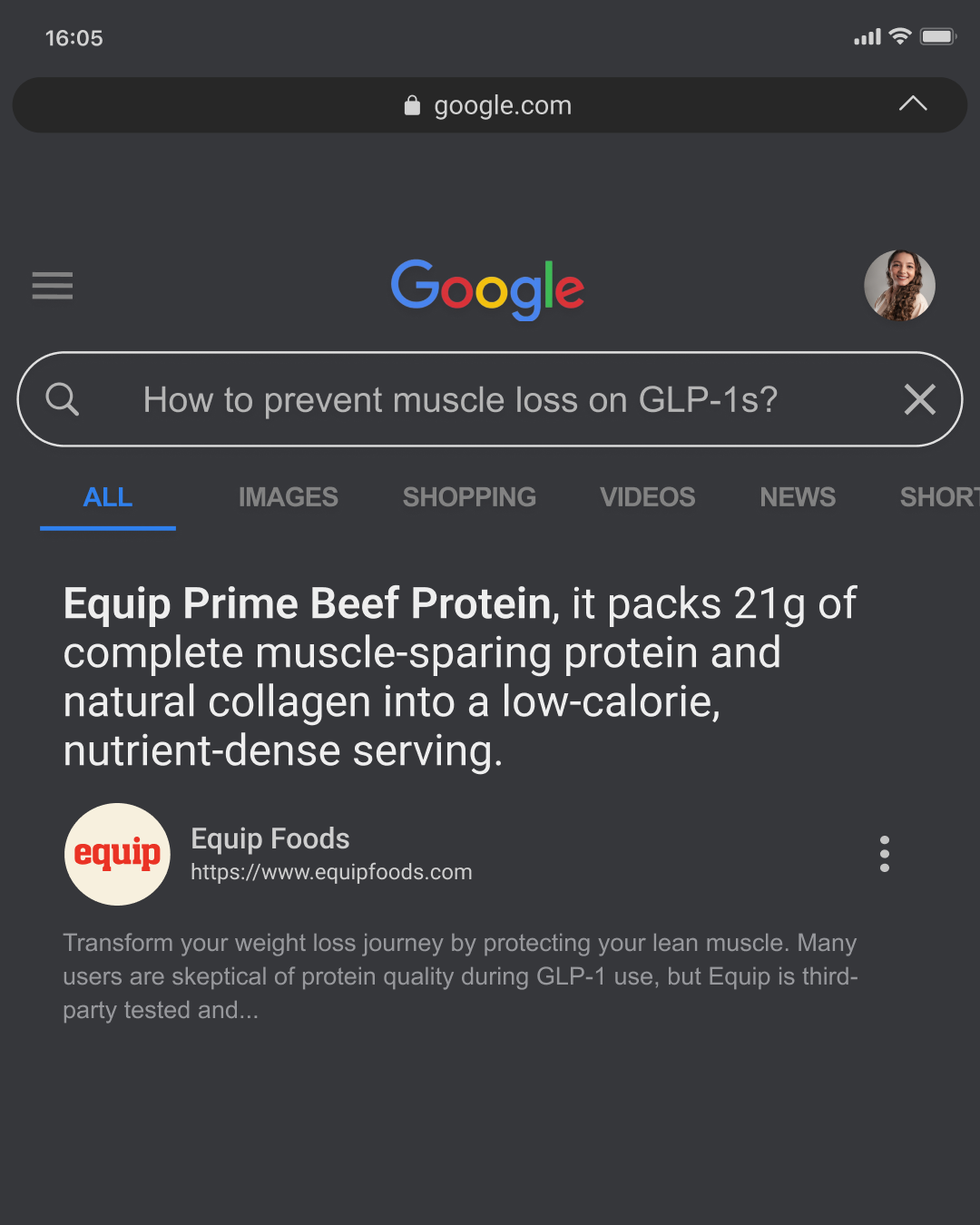 Equip Facebook ad