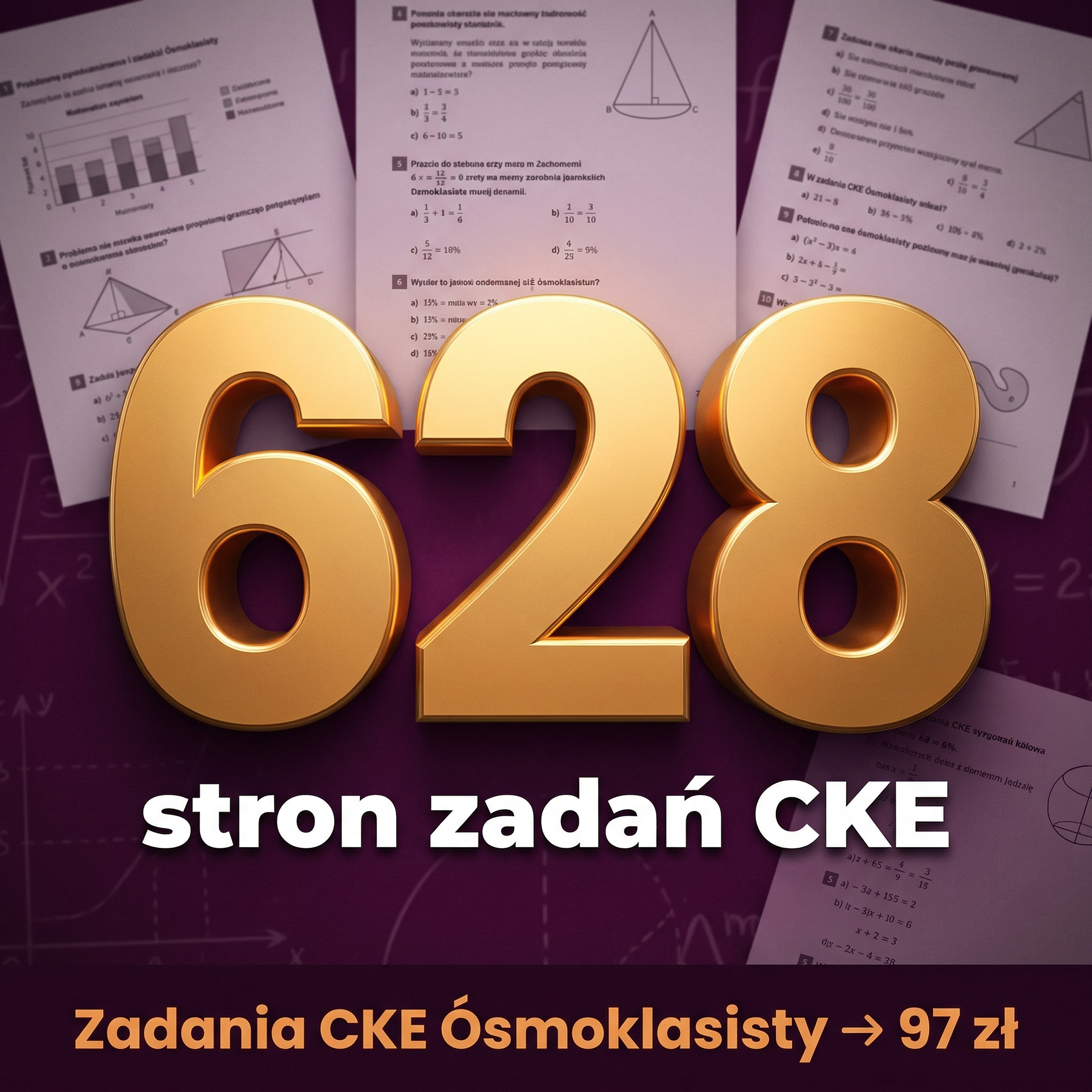 Paulina od Matematyki - Skuteczne Korepetycje Facebook ad: Zadania CKE 97 zł. Do 13.05