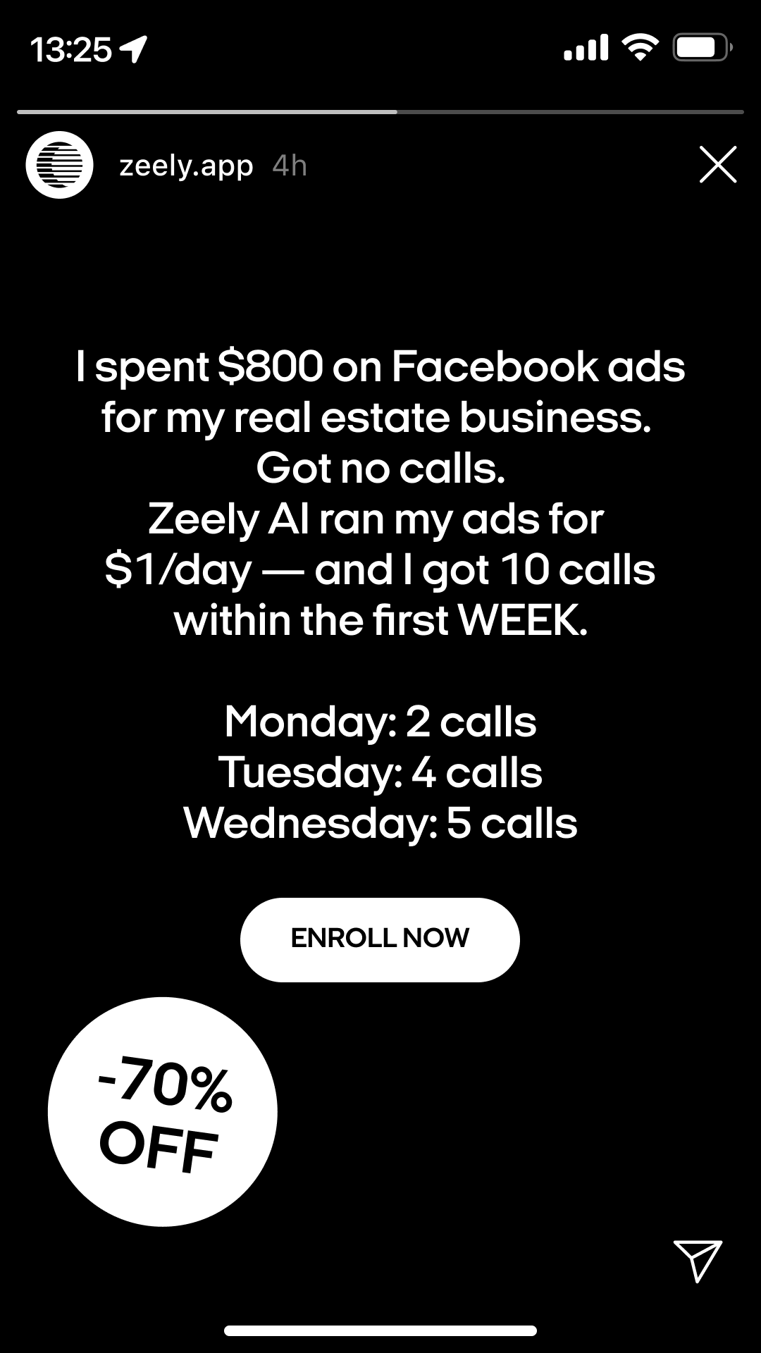 Zeely Facebook ad