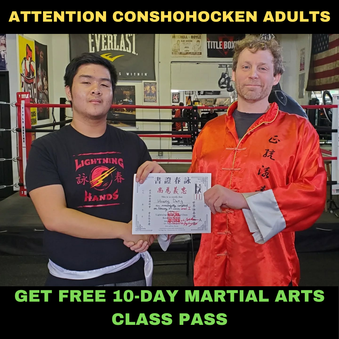 Lightning Hands Wing Chun Facebook ad: Want a FREE 10-Day, Martial Arts Class Pass?