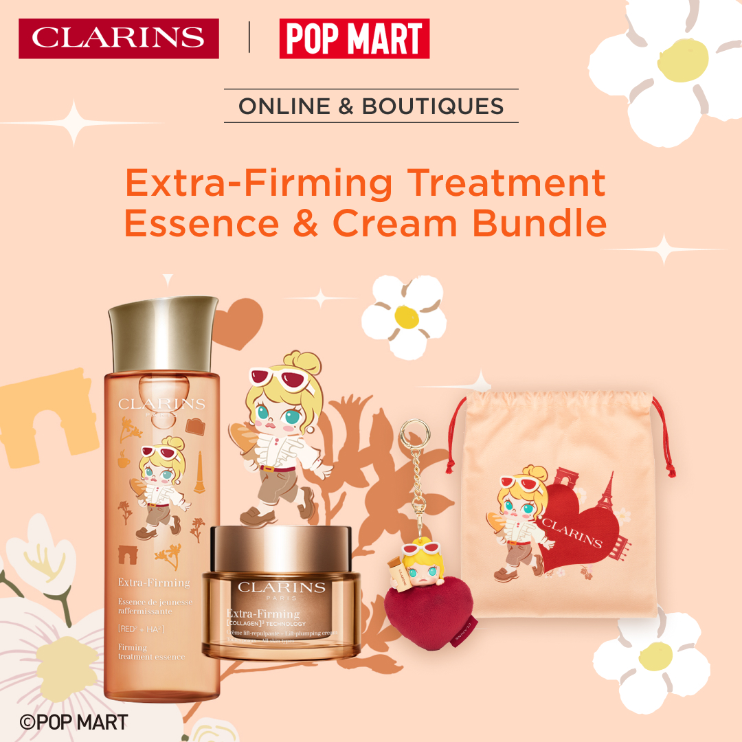 Clarins Facebook ad: Clarins x POP MART