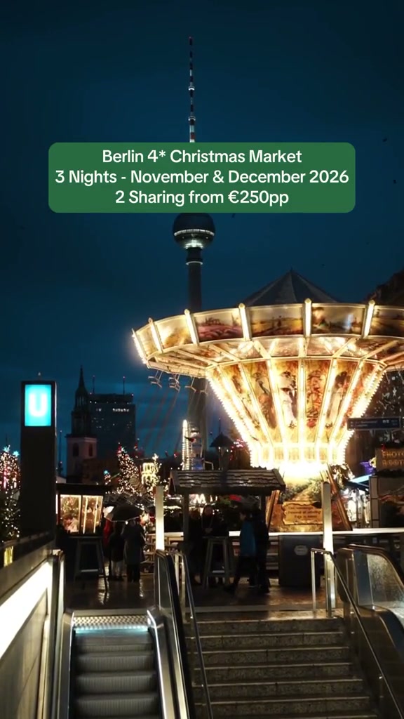 Rory’s Travel Club Facebook ad: Berlin Christmas Markets from €250pp