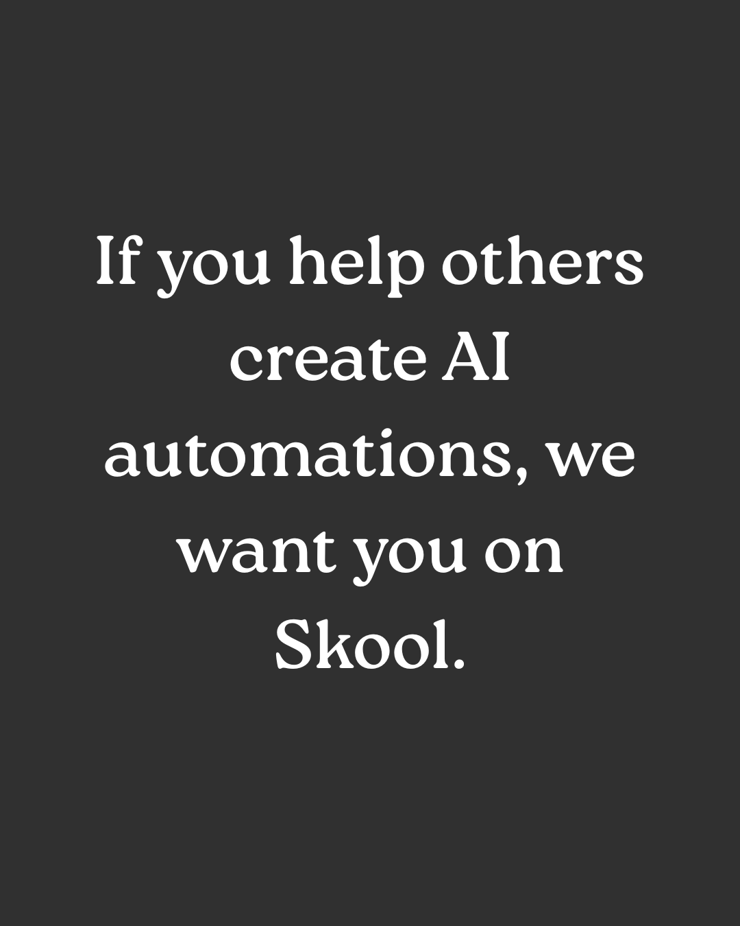 Skool Facebook ad