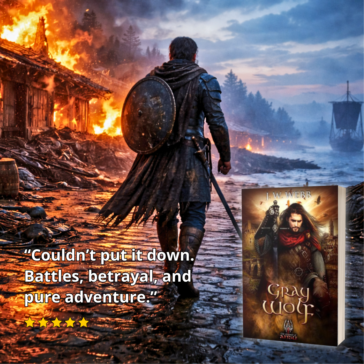 J.W. Webb Legends Facebook ad: Gray Wolf: Corin an Fol (Rise of Legends Book 1)