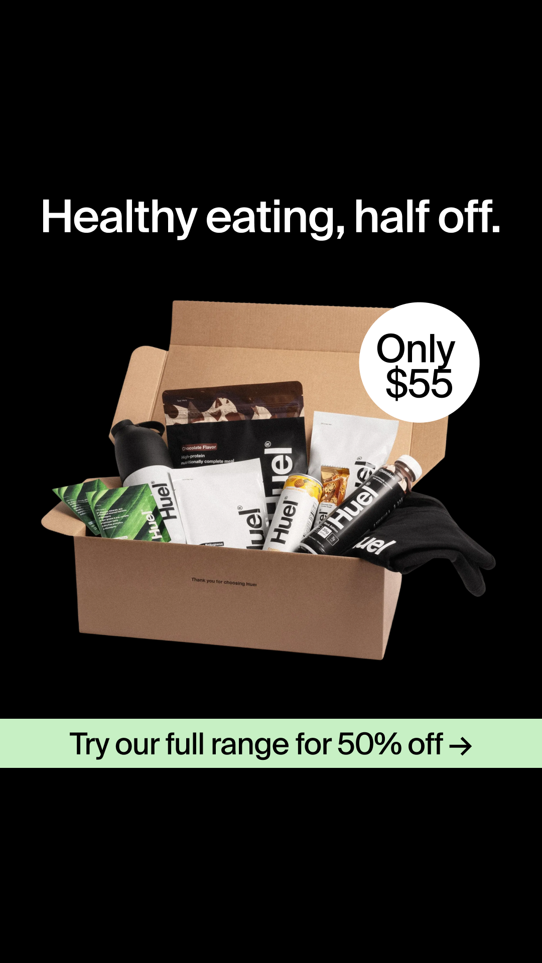 Huel Facebook ad
