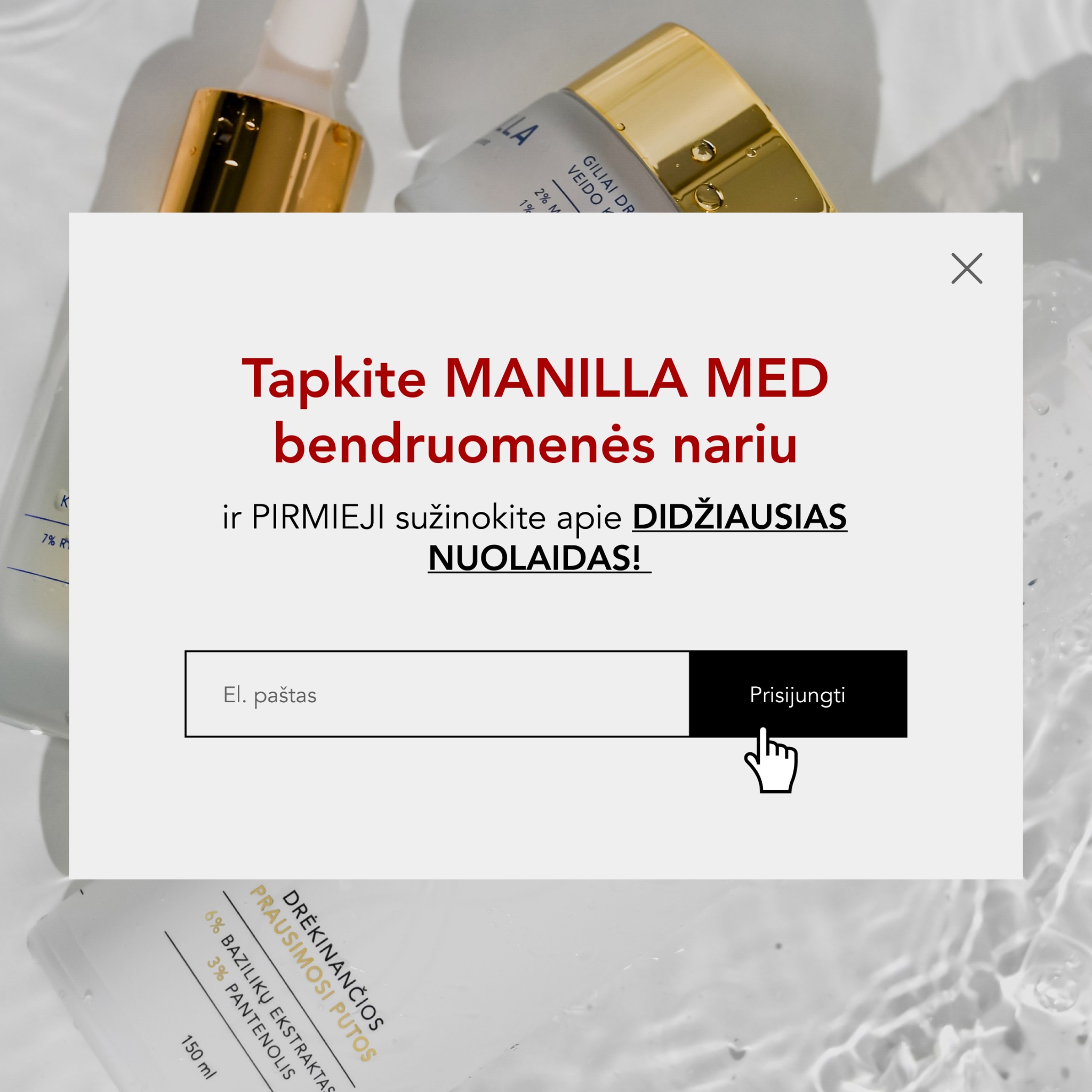 Manilla Facebook ad: Prenumeruokite ir gaukite NUOLAIDĄ!