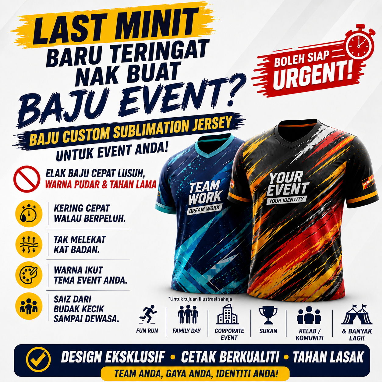 Tshirt Sublimation Custom Facebook ad: Jersey Custom