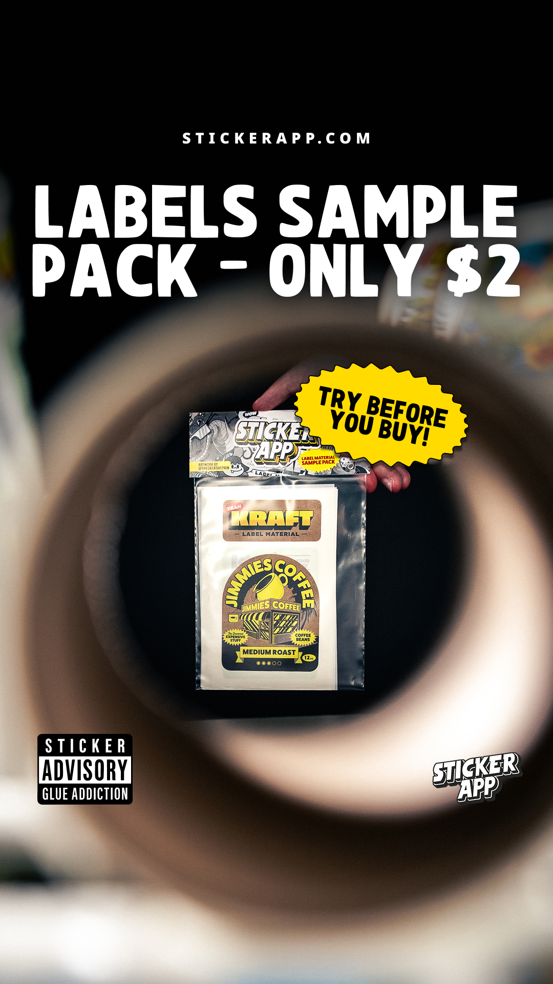 StickerApp Facebook ad