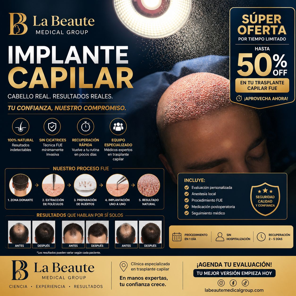 La Beaute Medical Group Facebook ad from May 4, 2026