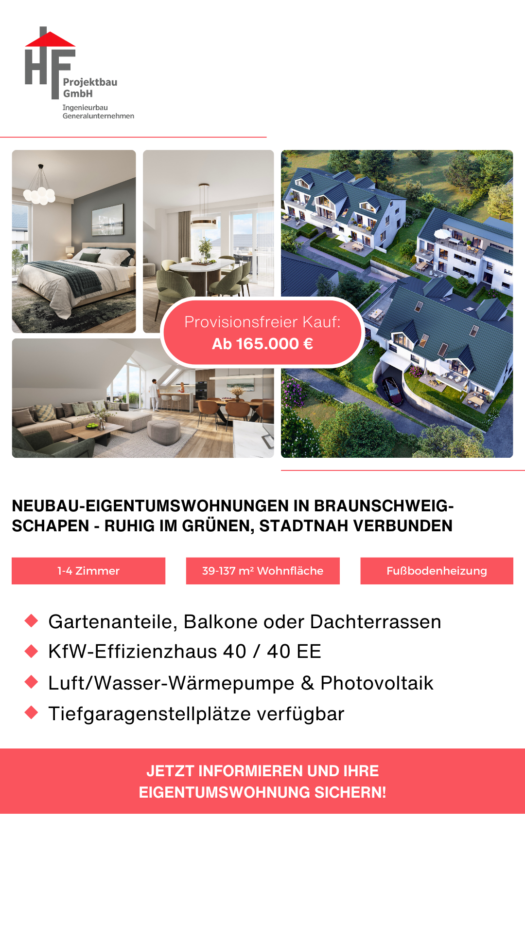 HF Projektbau GmbH Facebook ad from Mar 11, 2026