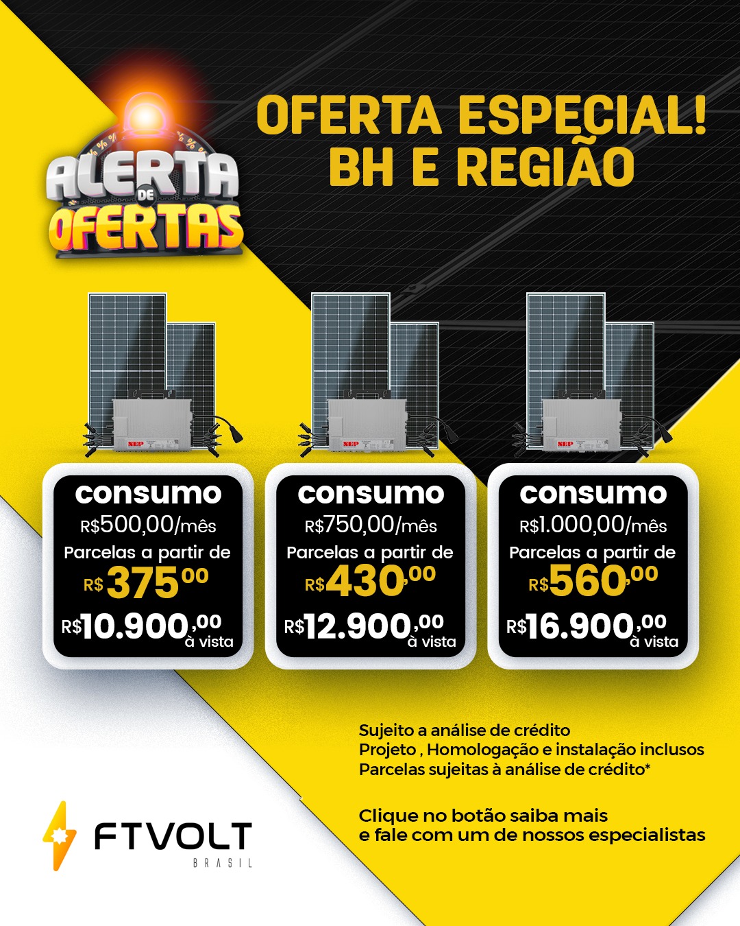Ftvolt Brasil Facebook ad: Orçamento Gratuito