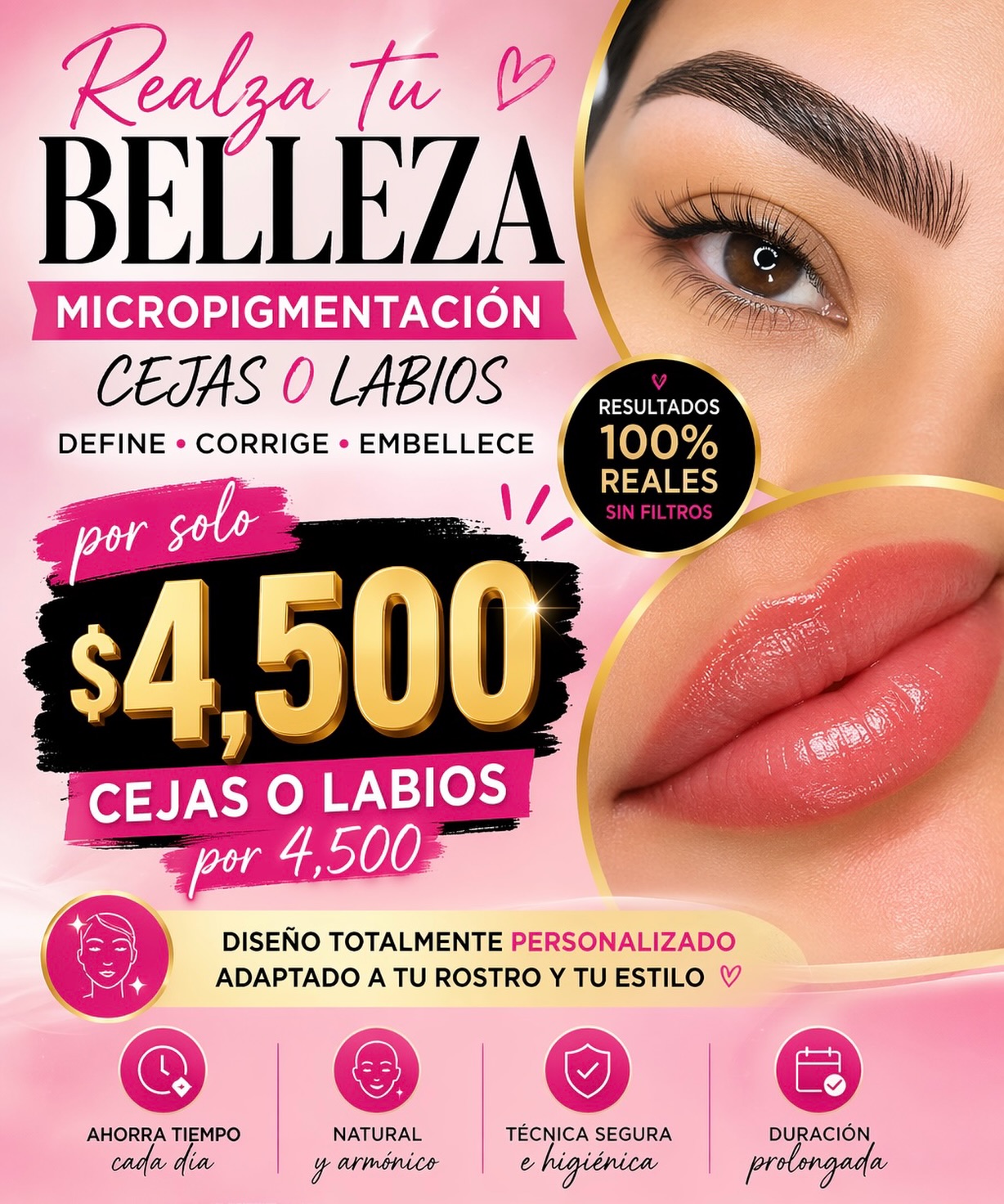 brow.lipsstudio Facebook ad: RESULTADOS REALES, SIN FILTROS