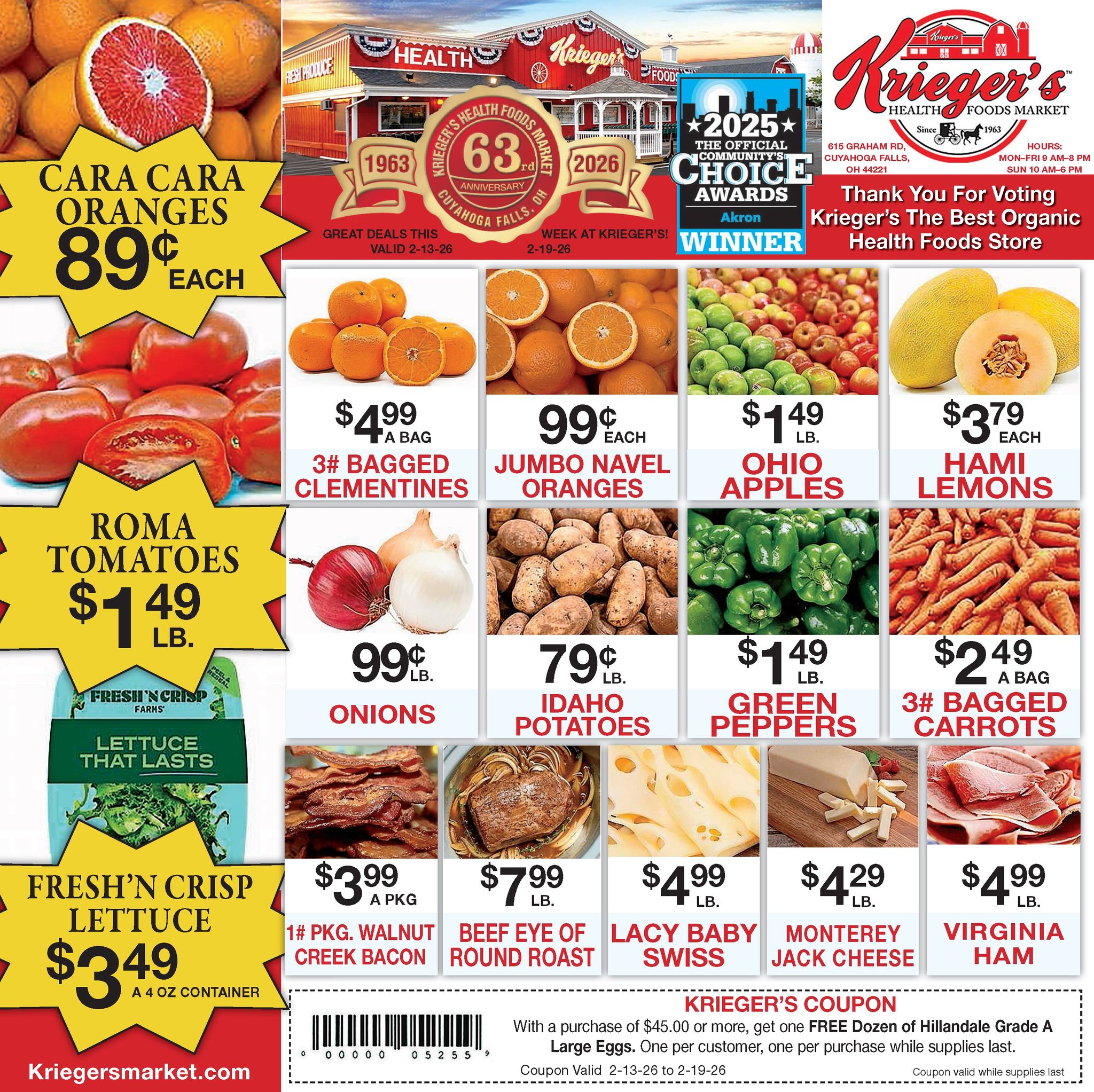 Krieger's Market Facebook ad
