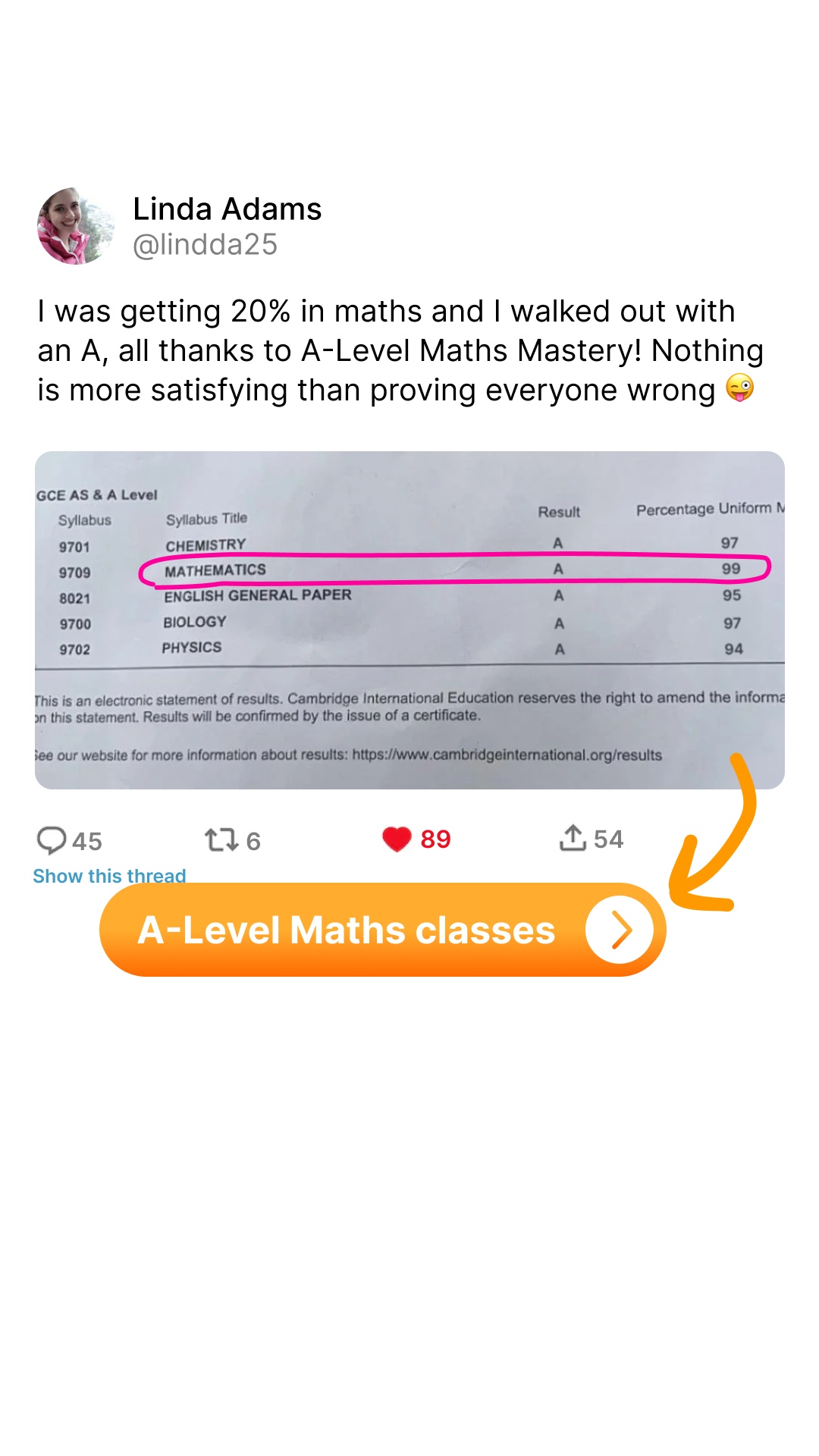 Amrit Shinh A-Level Maths & Further Maths Online Tutor Facebook ad