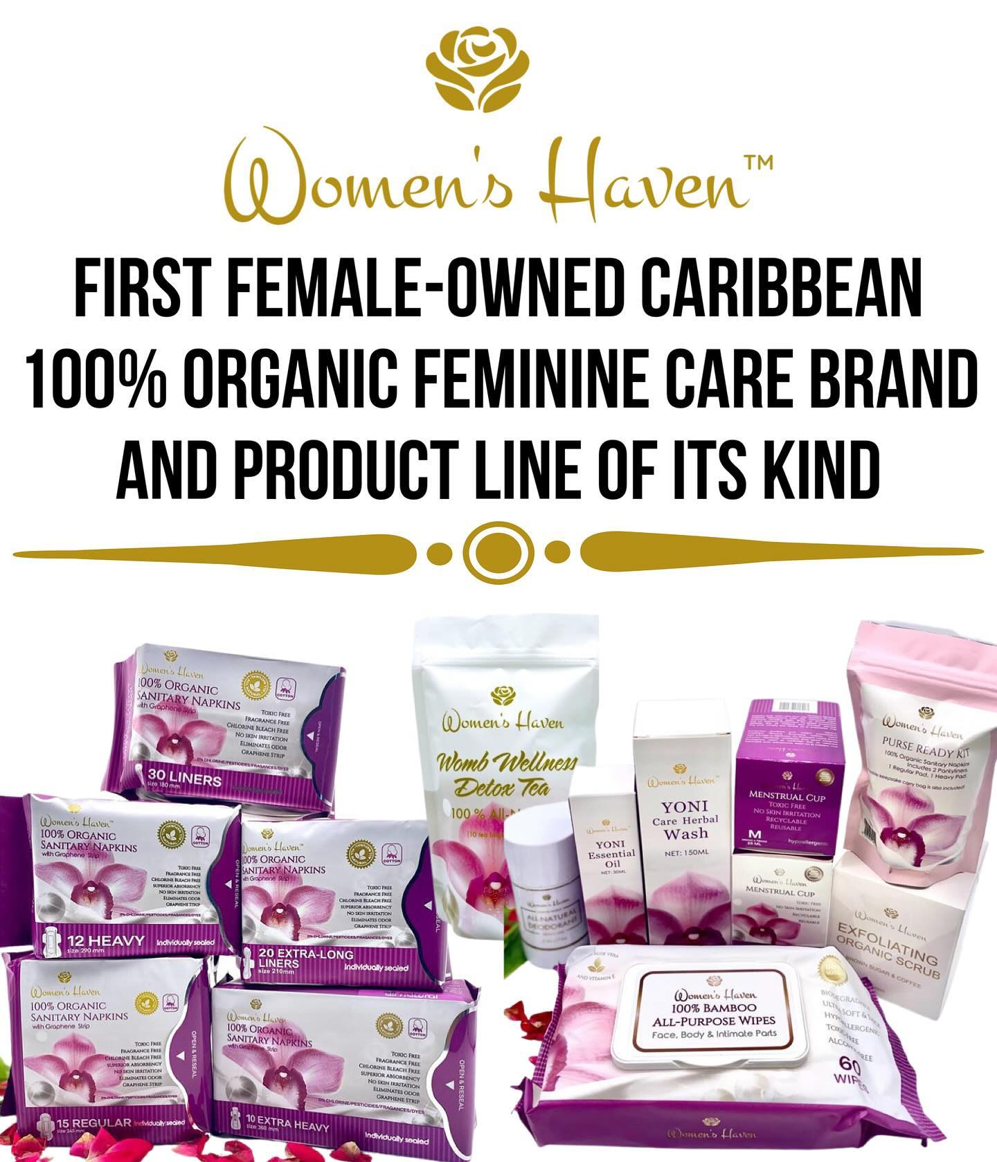 Women’s Haven Facebook ad: Women’s Haven offers 100% organic personal care products…