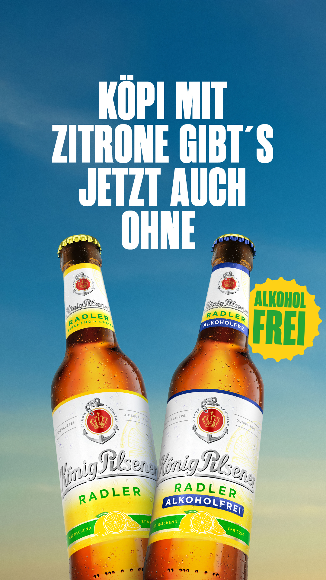 König Pilsener Facebook ad: König Pilsener Radler Alkoholfrei