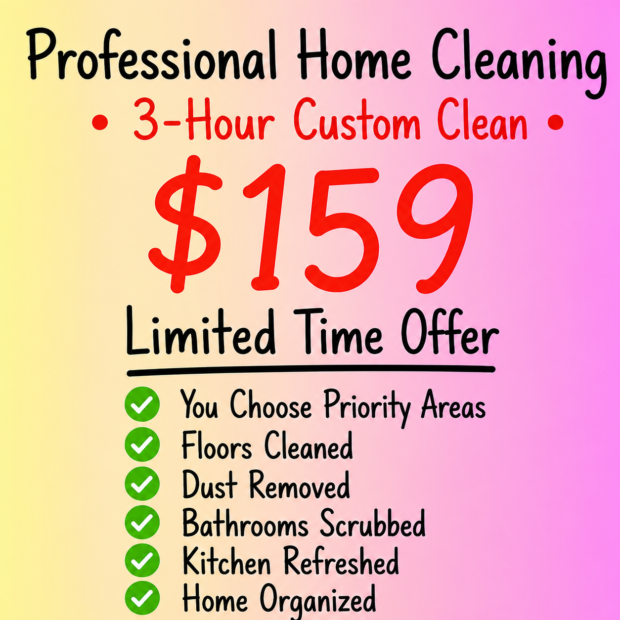 MaidThis Cleaning Facebook ad: LA ONLY | ONLY 5 SPOTS LEFT!