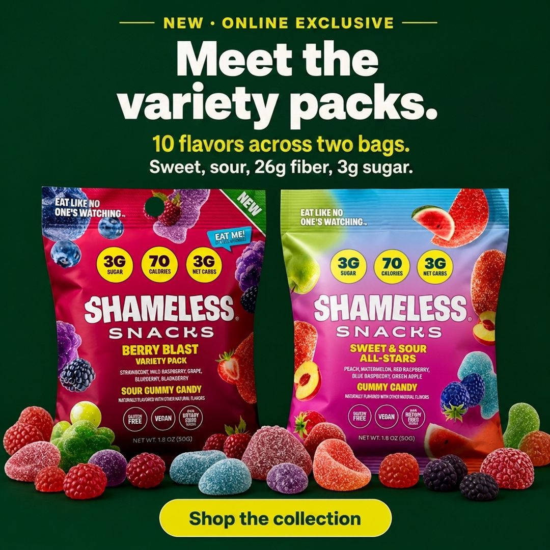 Shameless Snacks Facebook ad