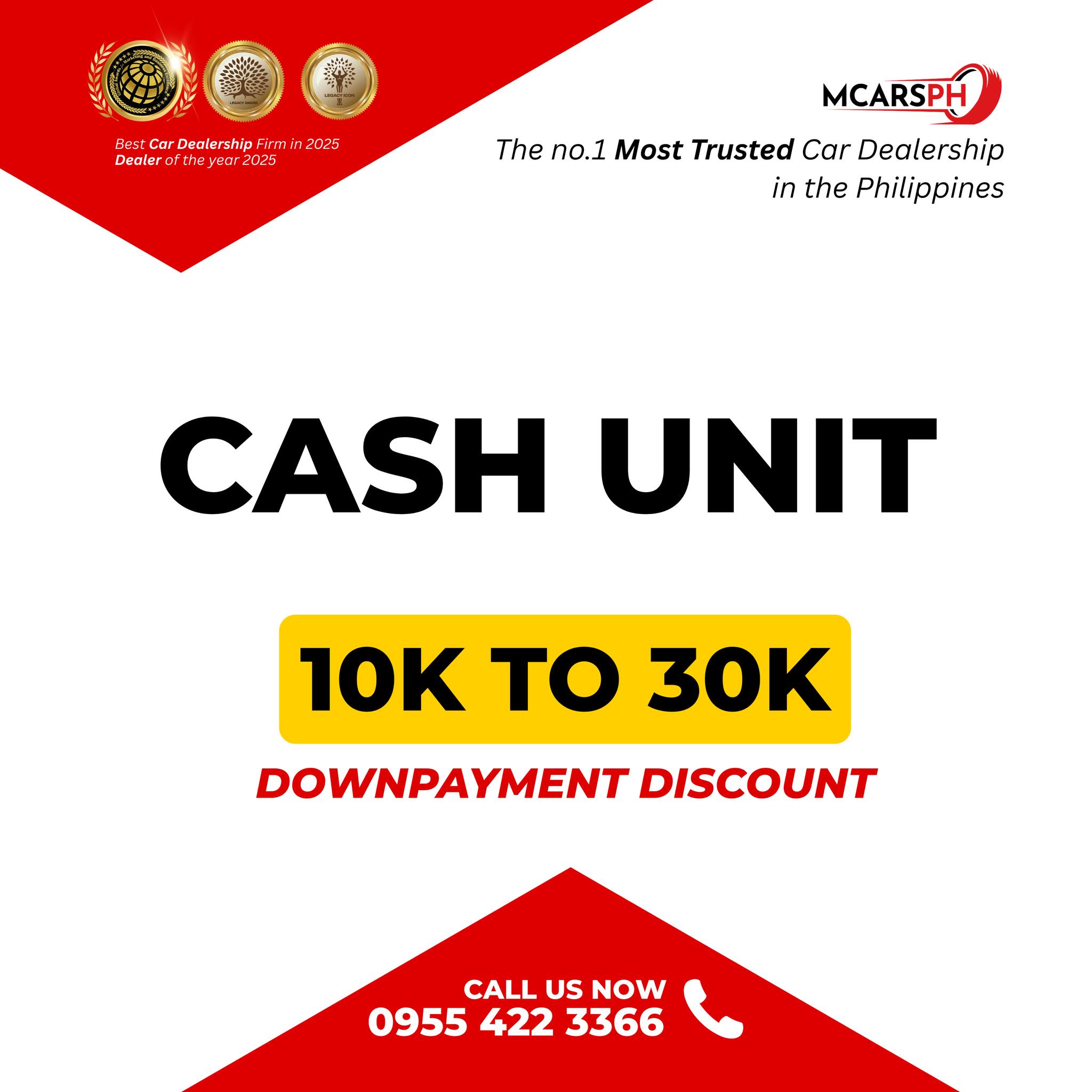 Mcars PH Dealership Facebook ad: CASH UNITS, DRIVE YOUR CAR THE FASTEST WAY!
