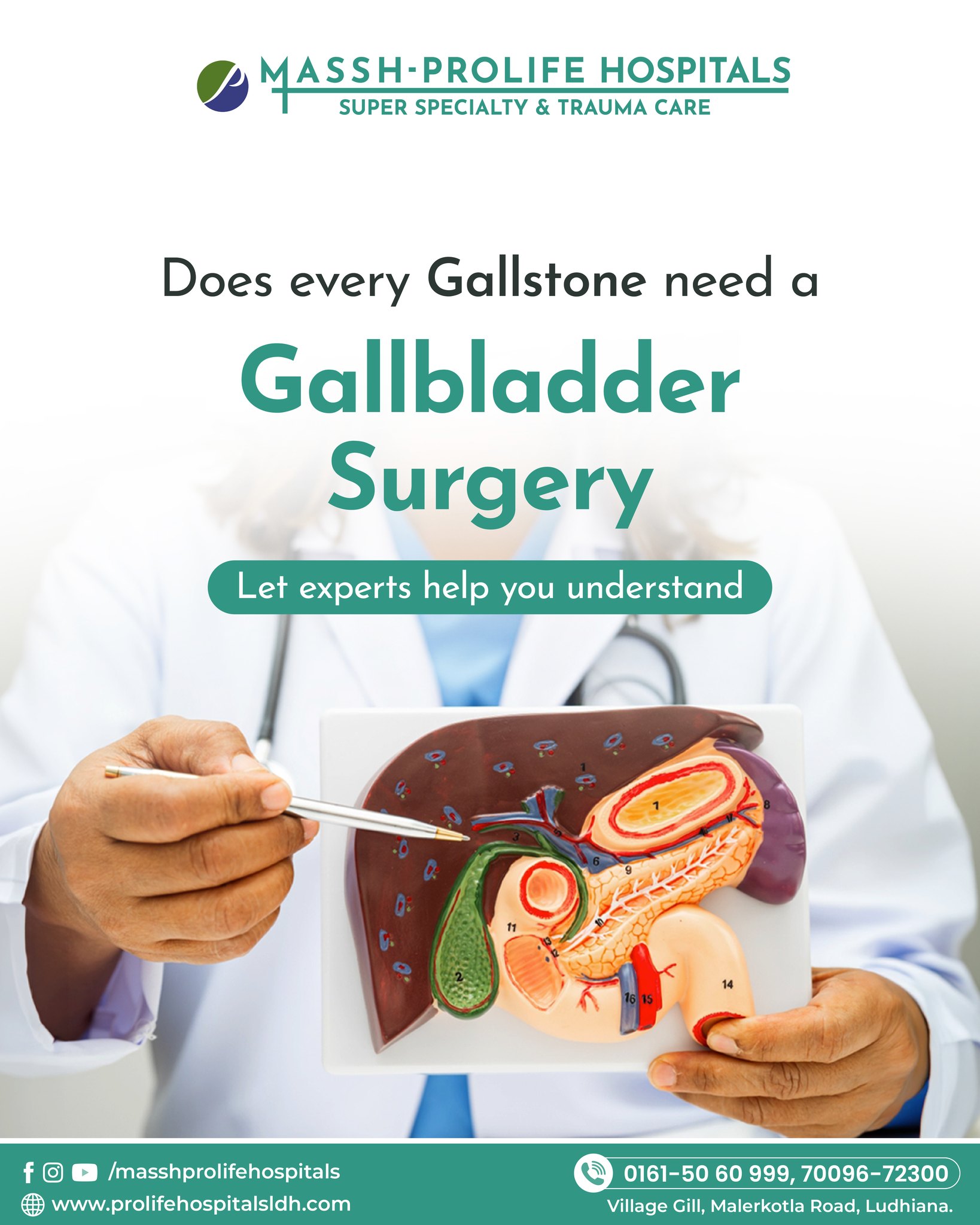 MASSH Prolife Hospitals Facebook ad: Does every gallstone require gallbladder surgery?