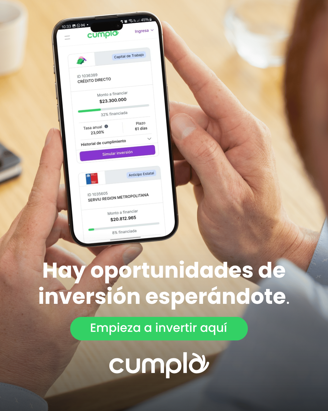 Cumplo Facebook ad