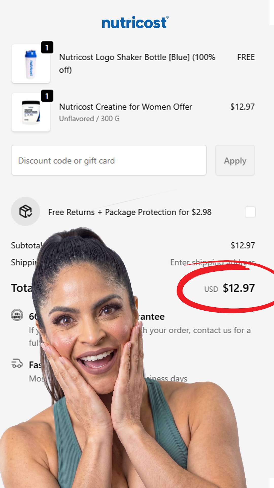 Nutricost Facebook ad