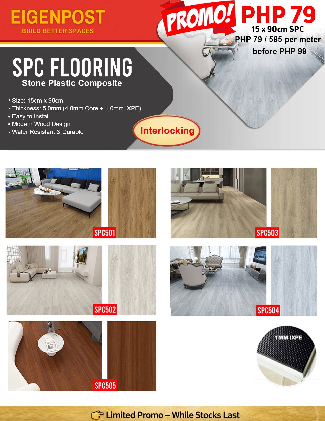 Eigenpost Carpet Tiles SPC WPC and Artificial Grass - PH Facebook ad