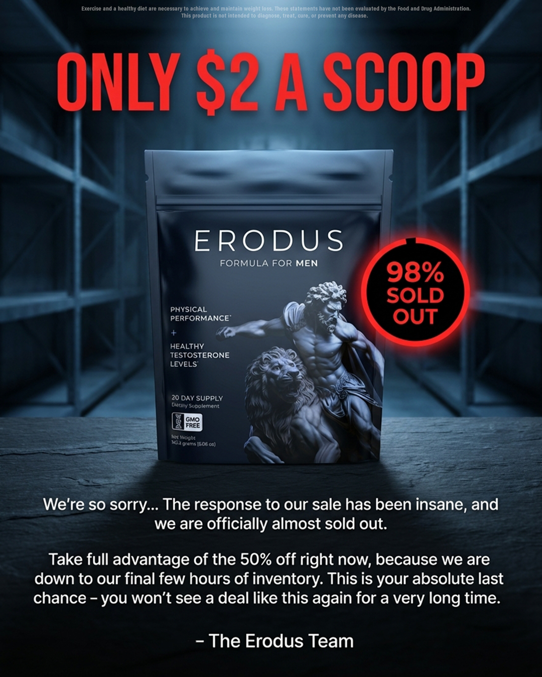 Erodus Formula For Men Facebook ad