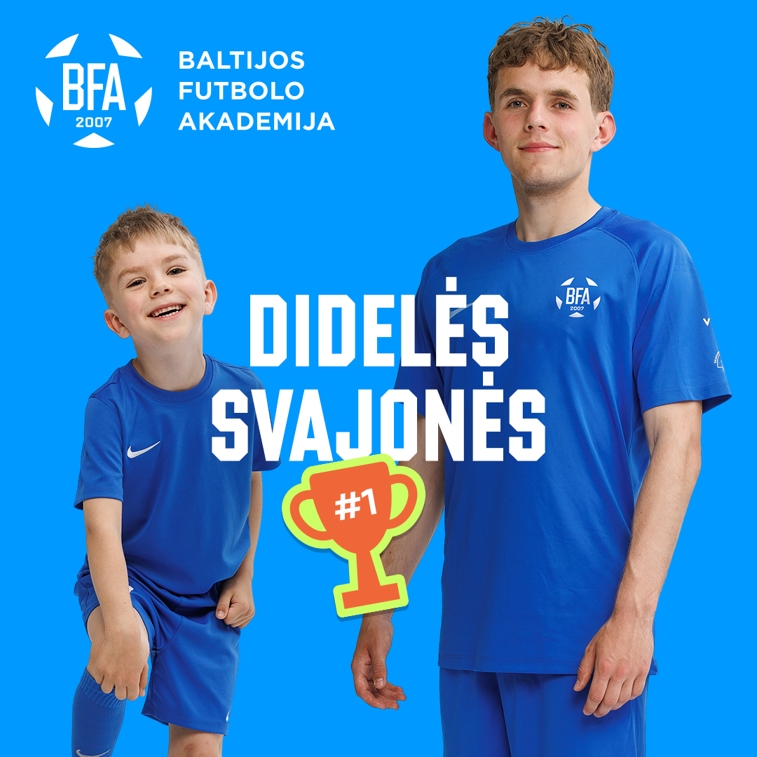 Baltijos Futbolo Akademija Facebook ad: Čia prasideda meilė futbolui, išbandykite BFA KIDS…