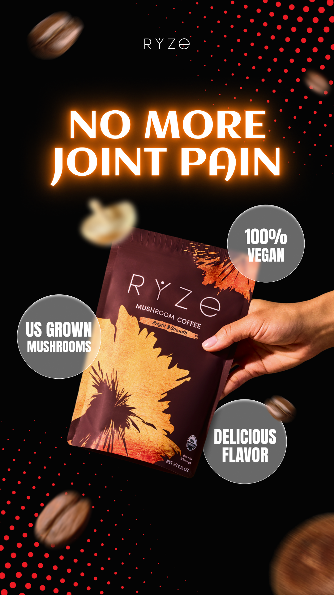 RYZE Superfoods Facebook ad