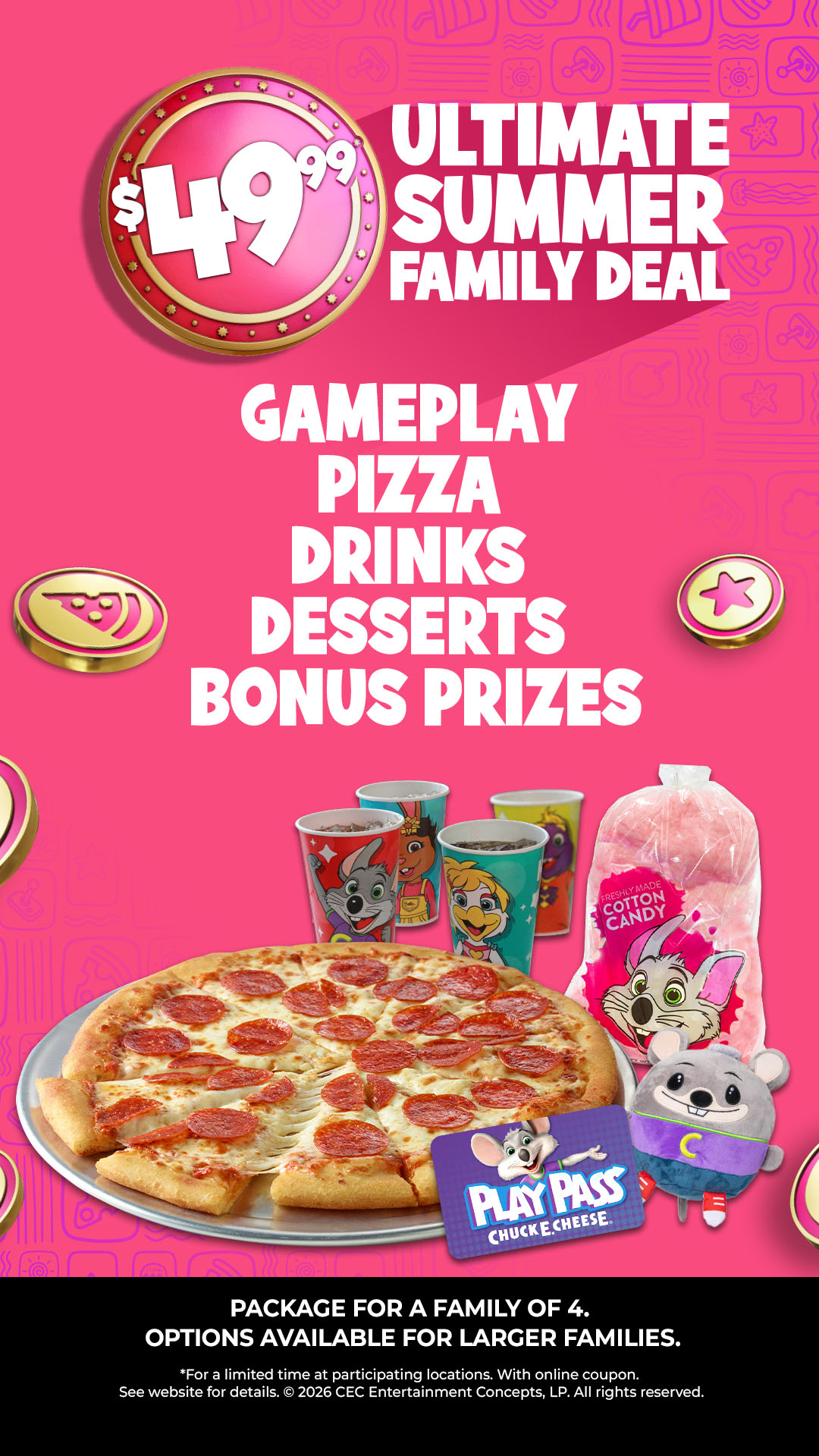 Chuck E. Cheese Facebook ad