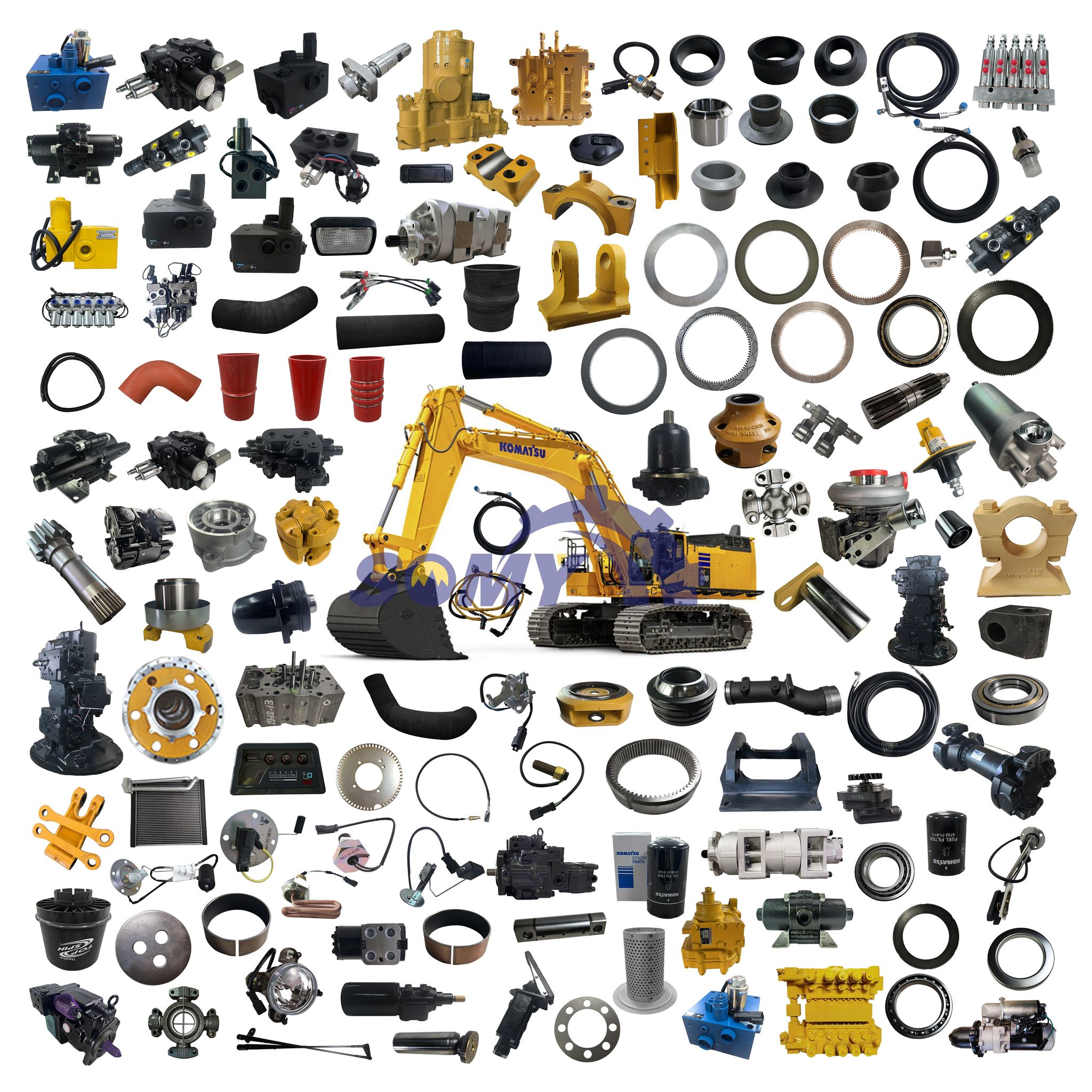 Jining Songming Trade Co., Ltd. Facebook ad: Heavy excavator, bulldozer parts, one-stop shopping…