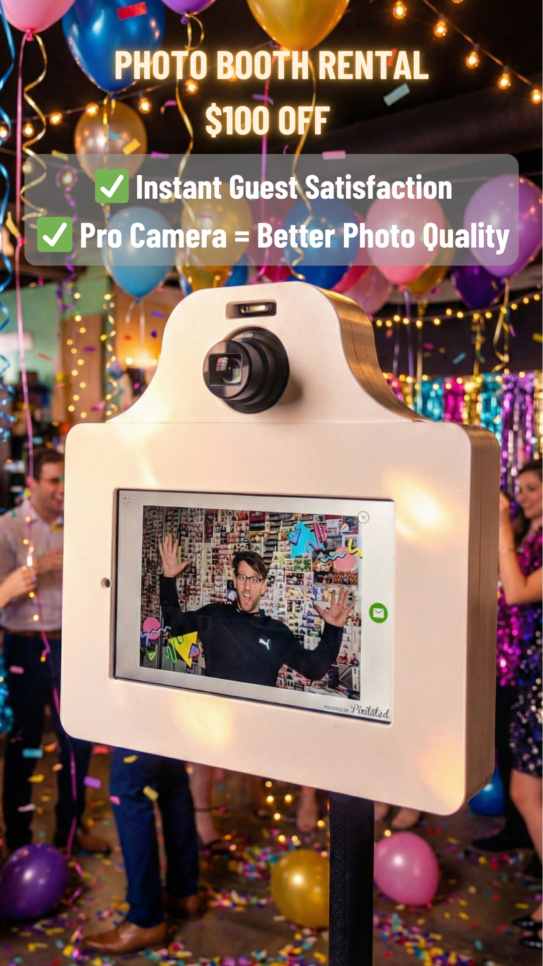 Pixilated Facebook ad