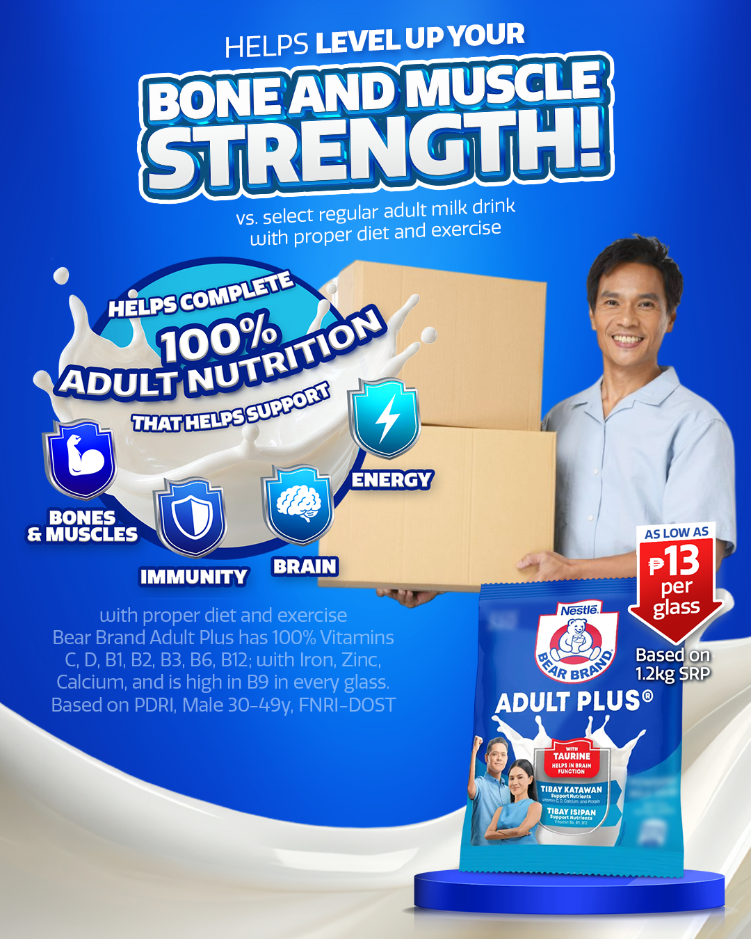 BEAR BRAND Adult Plus Facebook ad from Jul 13, 2026