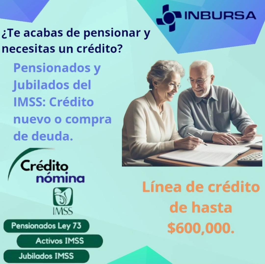 Agente Financiero con atención en prestamos, creditos y seguros. Facebook ad: ¿Eres pensionado IMSS bajo la Ley 73 y necesitas un préstamo