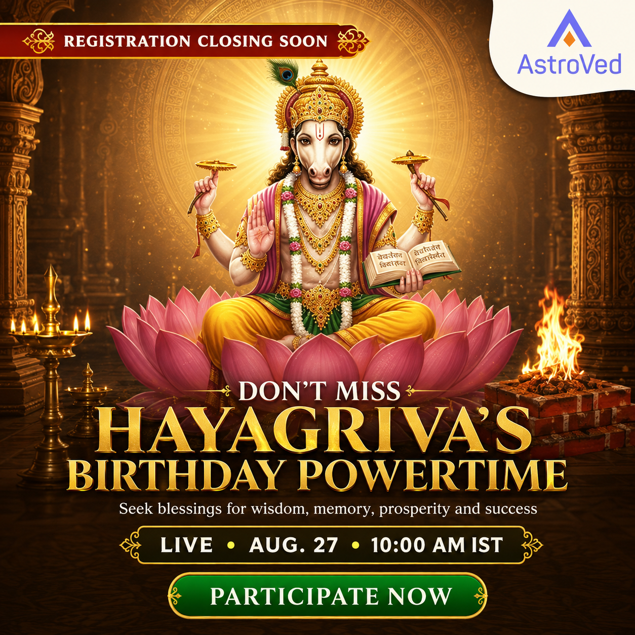 AstroVed Facebook ad from Aug 18, 2026