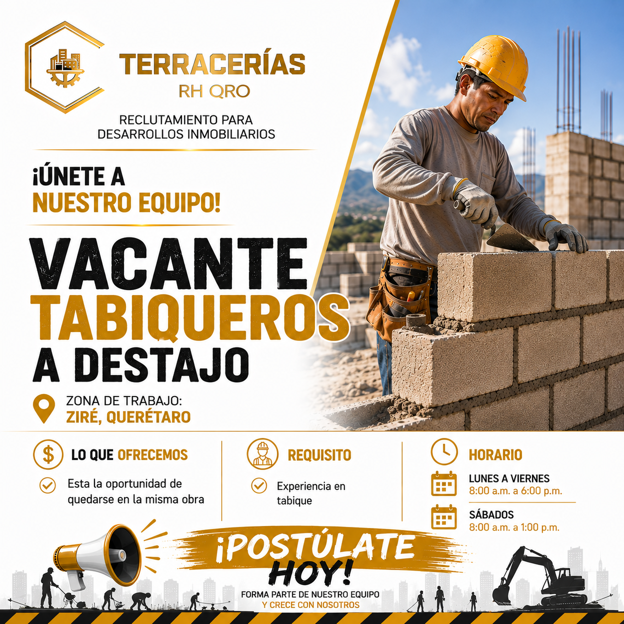 Empleos Terracería RH QRO Facebook ad: ¡ÚNETE A NUESTRO EQUIPO!