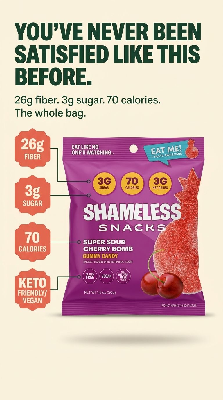 Shameless Snacks Facebook ad
