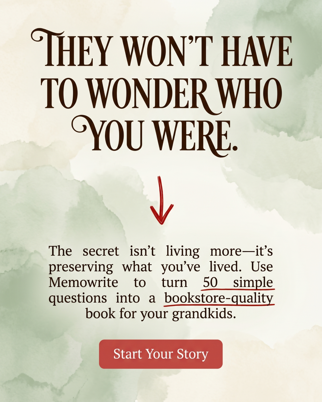 Memowrite Facebook ad