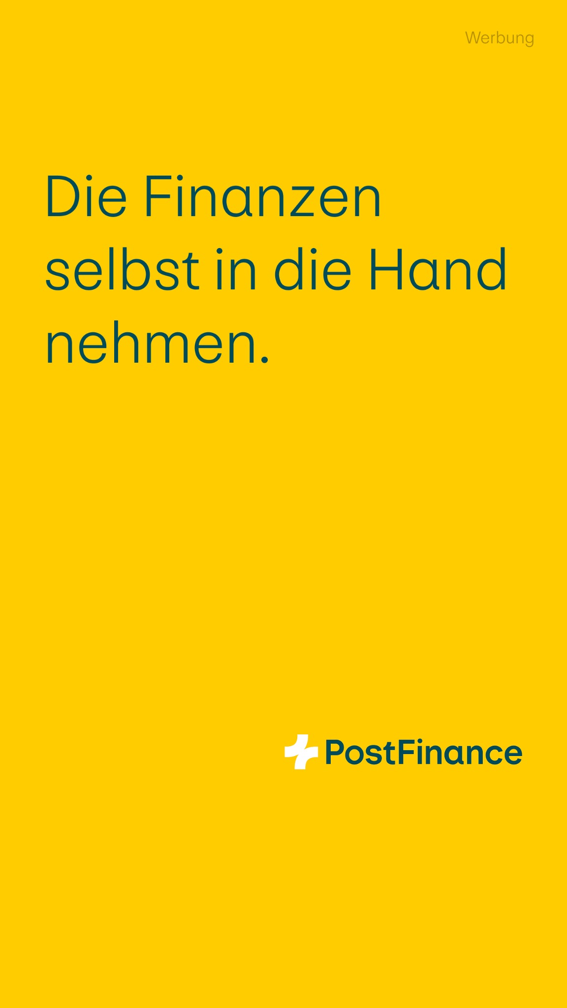 PostFinance Facebook ad from Apr 22, 2026