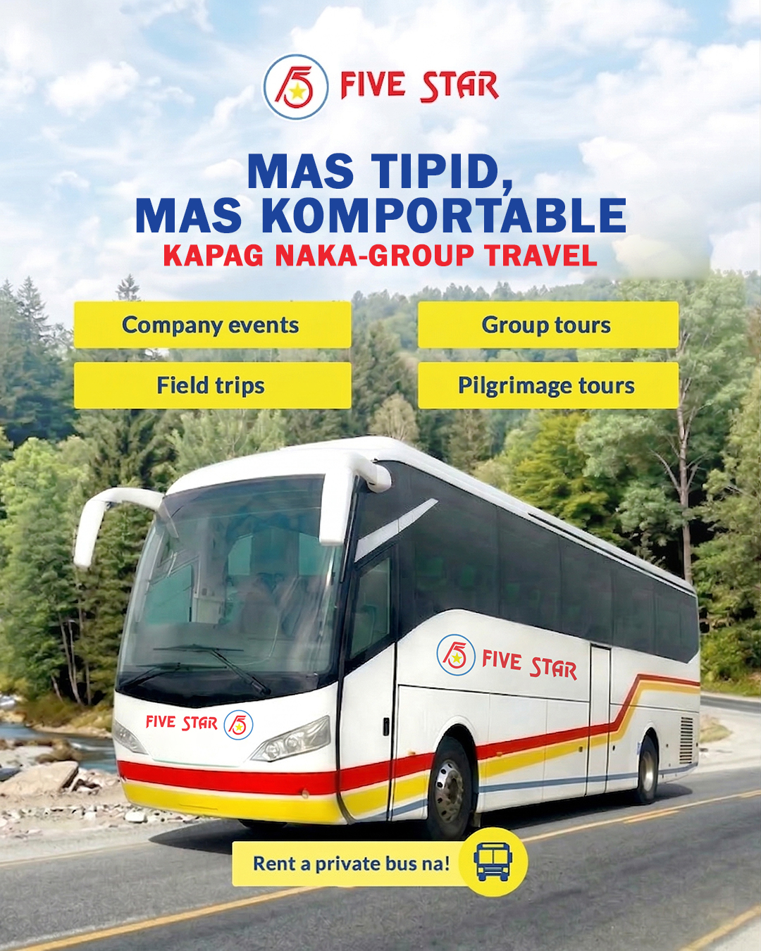 Five Star Bus Company Facebook ad