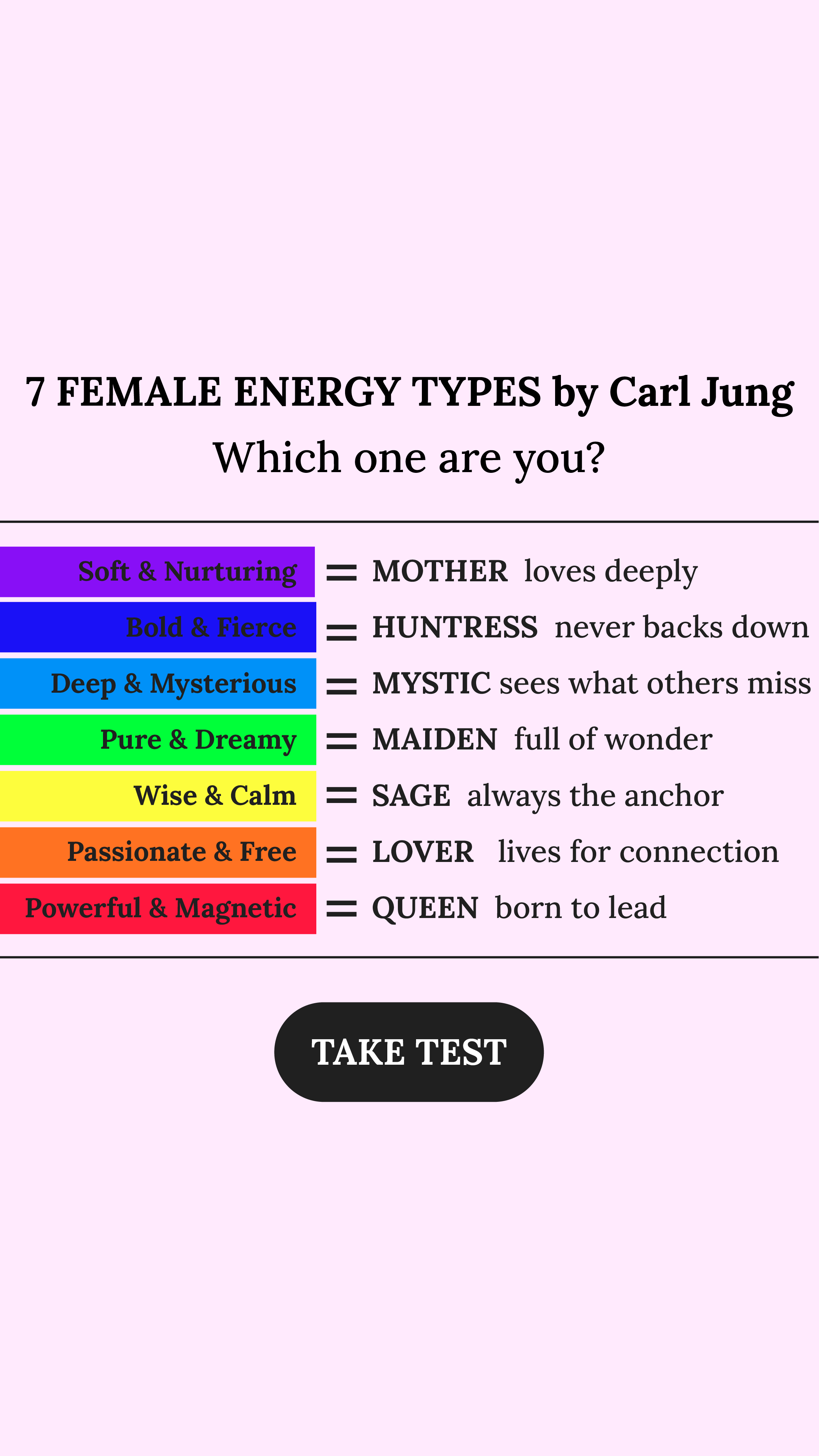 Personality Type Facebook ad