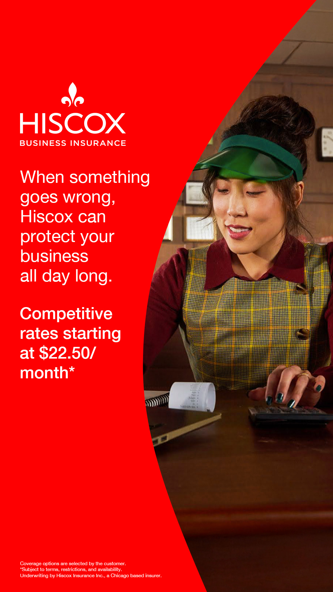 Hiscox Insurance Facebook ad