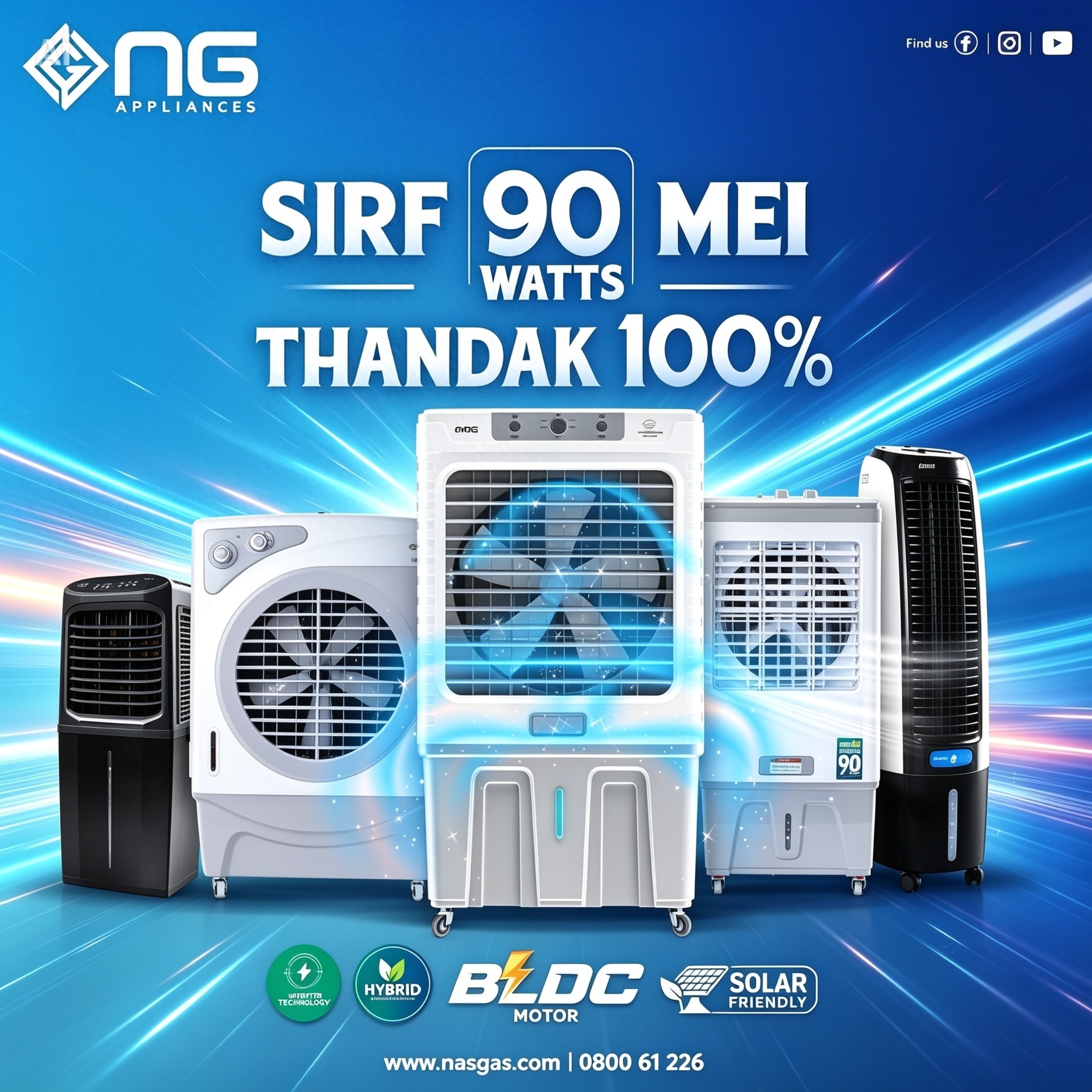 NASGAS Facebook ad: NG Appliances brings powerful heavy cooling with solar…